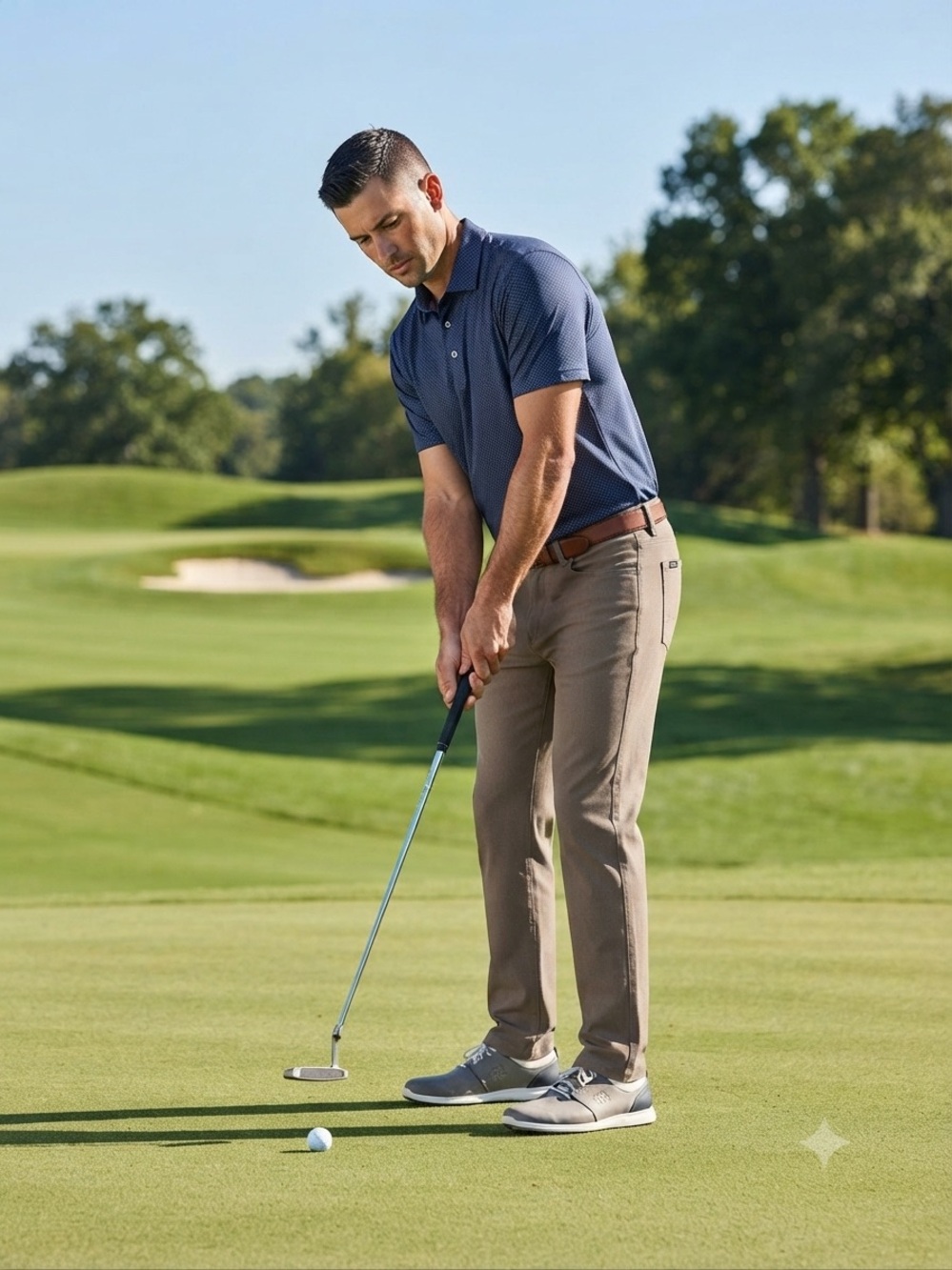 Travis Mathew Men's Slim Fit Chino Pants - Light Khaki